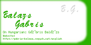 balazs gabris business card